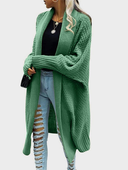 Open Front Long Sleeve Cardigan