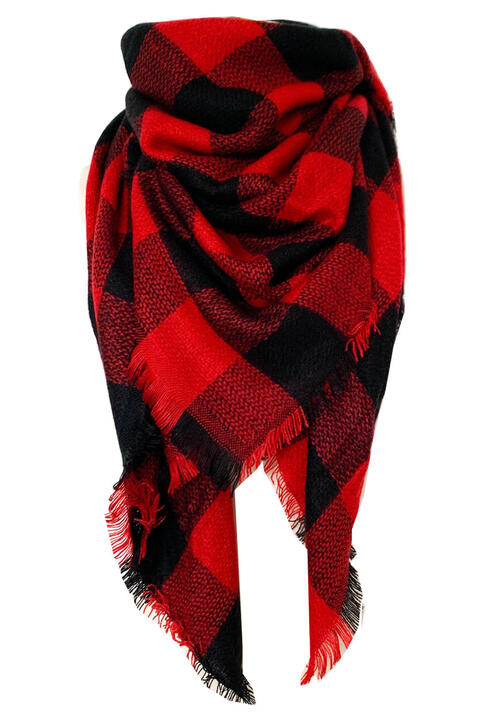 Faux Cashmere Plaid Scarf