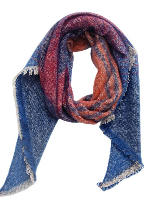 Raw Hem Polyester Scarf